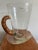 Vintage Carl Aubock Style Pitcher With Rattan Wrapped Handle and Attached Underplate For Sale - Image 12 of 12