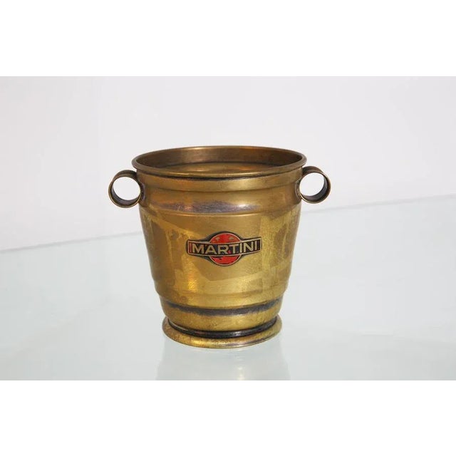 NickelPlated Brass Martini Ice Bucket with Original Logo Chairish