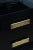 Wood Vintage Rare Grosfeld House Modernist Black Lacquered Over Wood, Brass and Glass Cabinet, 1940's For Sale - Image 7 of 13