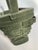 Shabby Chic Vintage Early Twentieth Century Decorative Green Velveteen Flocked Woven Wood ‘Easter’ Basket For Sale - Image 3 of 12