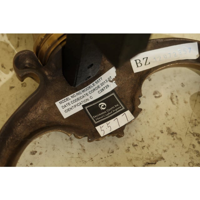 Brass Greek Design Solid Brass Fireplace Andirons - a Pair For Sale - Image 8 of 9