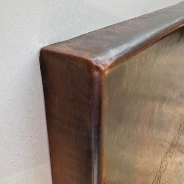 Metal Melting Copper Wall Art Sculpture For Sale - Image 7 of 11