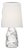 AERIN by Visual Comfort Signature Lupin 16" Cordless Accent Lamp in Clear Glass with Linen Shade For Sale
