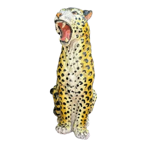 Vintage Italian Terra Cotta Leopard or Cat