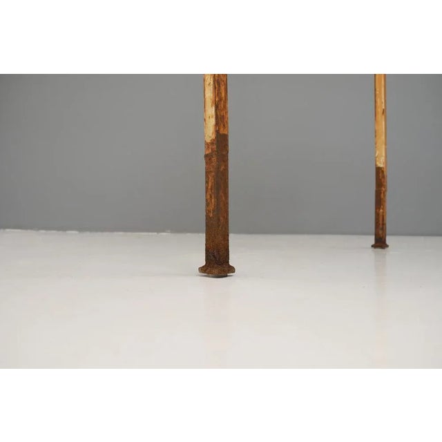 Metal Table with Glass Top, 1930s For Sale - Image 6 of 8