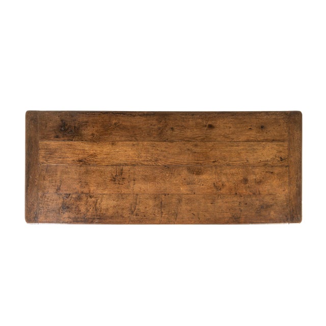 Brown Antique English George III Farmhouse Table in Oak, 1700s For Sale - Image 8 of 11