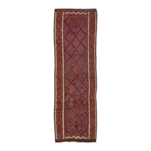 Mid-20th Century Turkish Kilim Blue Handmade Tribal Wool Runner