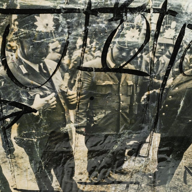 Contemporary 1990s Peter Robert Keil Large Political Mixed-Media Painting, Berlin 1995 For Sale - Image 3 of 11