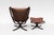 Set of Vintage Falcon Chair with Ottoman by Sigurd Ressell for Vatne Møbler, 1970s For Sale - Image 3 of 6