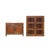 1970s Vintage Brown Oriental Open Bars Doors Display Curio Cabinet Bookcase For Sale - Image 5 of 16