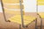 Yellow Stackable Yellow Model 1023 Garden Chair Set in Galvanized Steel Tubing and Wooden Slats by Embru, 1934, Set of 2 For Sale - Image 8 of 14