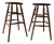 Mid 20th Century Pair of Signed Wooden Stools For Sale