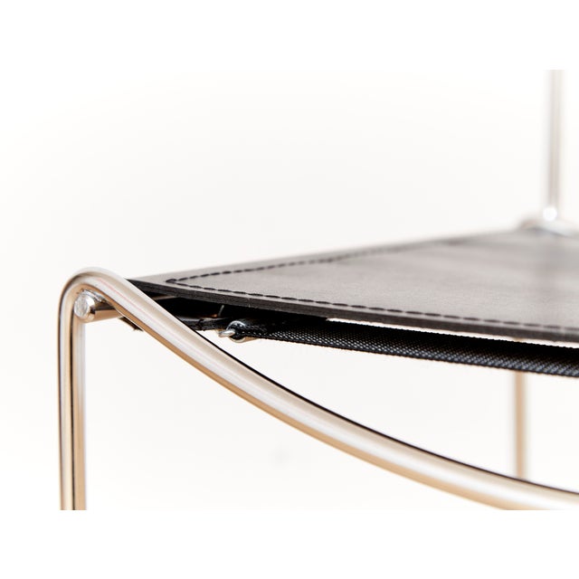 Black Leather Dining Chairs by Giandomenico Belotti for Alias, 1980s, Set of 4 For Sale - Image 8 of 13