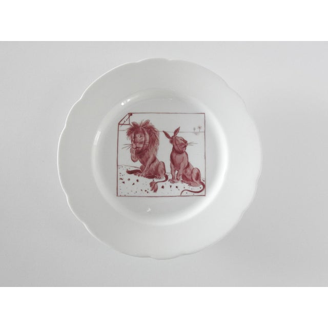 Ceramic 1902 Hermann Ohme Hand-Painted Political Satire Porcelain Cabinet Plates - Set of 4 For Sale - Image 7 of 13