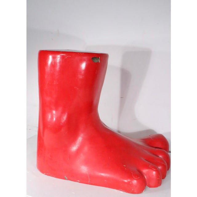 Mid 20th Century Giant Red Fiberglass Foot For Sale - Image 9 of 13