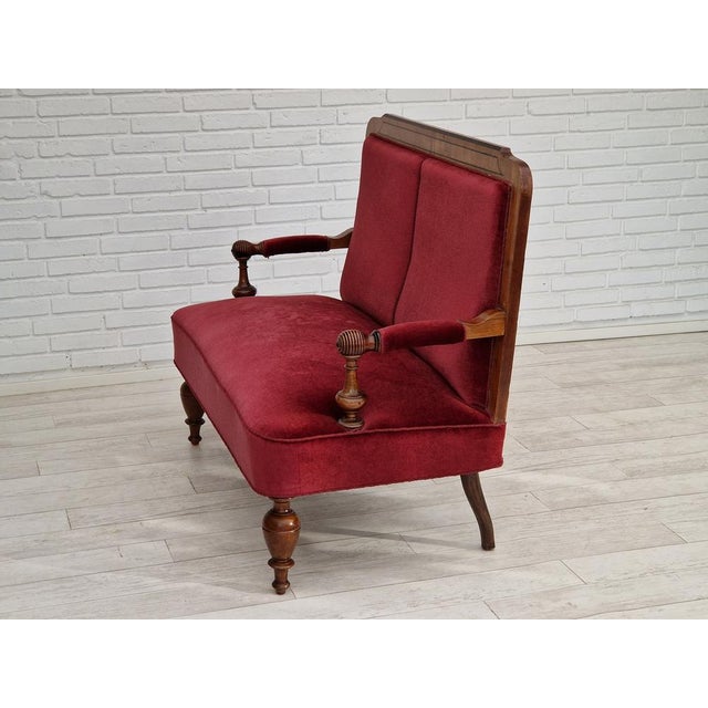 Brown Vintage Danish 2 Seater Sofa, 1950s For Sale - Image 8 of 18