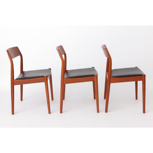 Mid-Century Modern Danish Teak Dining Chairs by Scantic Møbelværk, 1960s, Set of 4 For Sale - Image 3 of 11