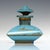 A superb and very rare 19th-century French perfume bottle in light Opaline blue. It has its original gilded mushroom...