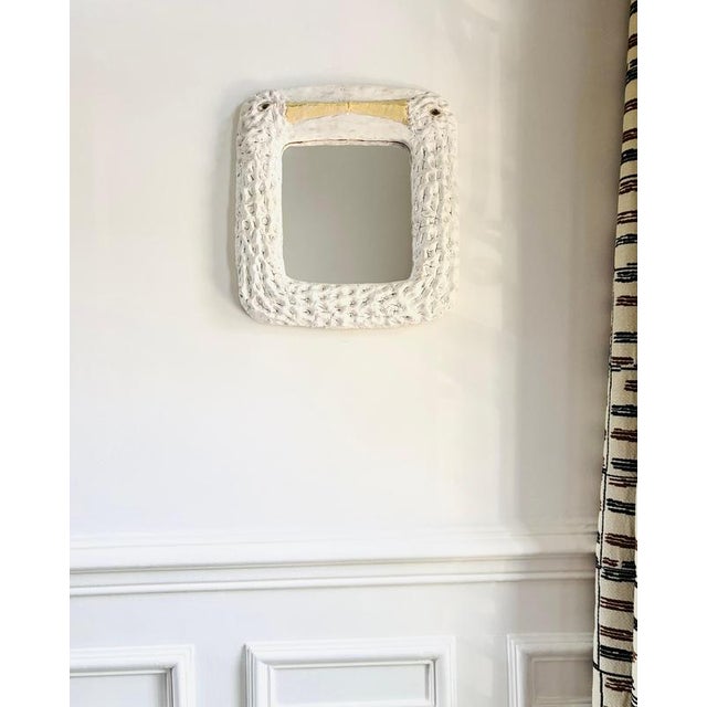 Contemporary Cicogne French Ceramic Mirror by Renzo Maar For Sale - Image 3 of 9
