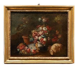 Francesco Lavagna, Still Life, 1720, Oil on Canvas, Framed
