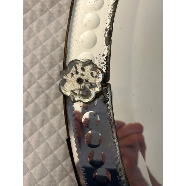 Traditional Antique Venetian Mirror For Sale - Image 3 of 9