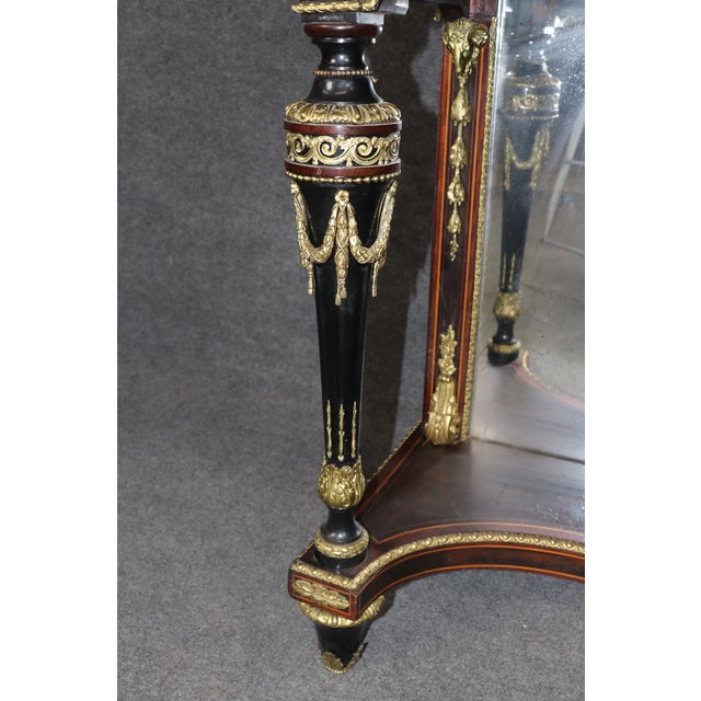 French Louis XVI Style Ebonized & Bronze Cabinet W/ Porcelain Plaques Att Raulin For Sale - Image 13 of 15