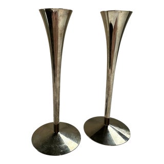 Pair of Arthur Salm for Solingen Germany Taper Candle Holders For Sale