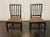 Pair of vintage side chairs with leather upholstered seats. perfect for dining, desk or extra side chairs seating in any...