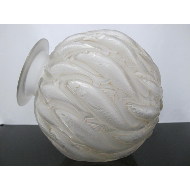 Rene Lalique France Marisa Fish Smoky Sepia Tone Art Deco Glass 9 1/2" Vase For Sale - Image 17 of 17