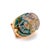 Art Deco Authentic Ancient Egyptian Scarab Amulet Brooch - Carved Hieroglyphs - Gold For Sale - Image 3 of 6