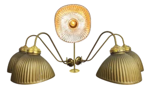 Run of Gold Mercury Glass Wall Sconces from Philips, 1920s