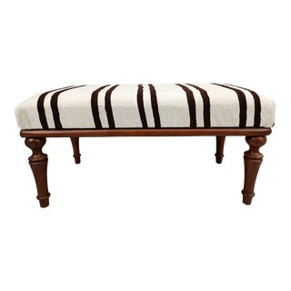 Cotton Kilim Upholstered Bench For Sale