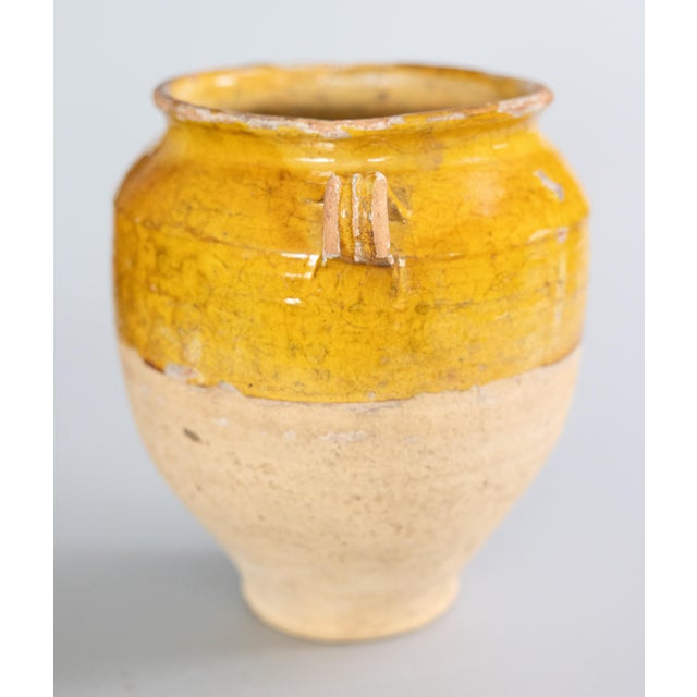 19th Century French Glazed Yellow Confit Pot For Sale - Image 4 of 9