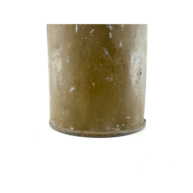 Vintage Soviet Military Steel Utility Canister Industrial Umbrella Stand For Sale - Image 11 of 12