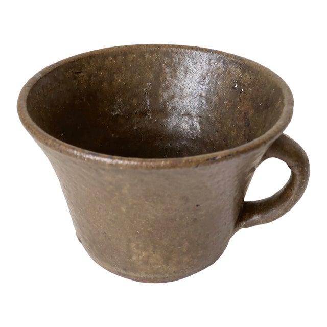 Vintage Signed Rustic Studio Pottery Vessel for Use as a Planter, Cachepot, Catchall or Sculptural Accent For Sale