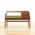 1960s Mid 20th Century Entryway Bench in Teak & Green For Sale - Image 5 of 10