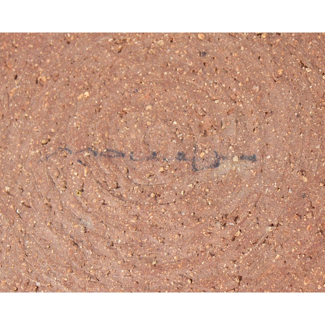 Ceramic Studio Pottery Lava Glaze Charger Signed by Artist Edna Arnow For Sale - Image 7 of 7