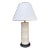 Crackle Glazed Ceramic Bamboo Table Lamp W/Shade For Sale