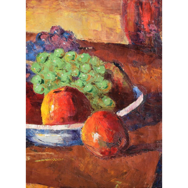 Jean Lehmann, Still Life with Apples and Grapes, 1931, Oil on Canvas For Sale - Image 6 of 14