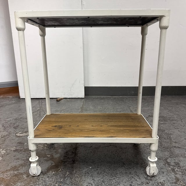 Luay Al-Rawi for Restoration Hardware Dutch Industrial Cart, Distressed White For Sale In San Francisco - Image 6 of 12