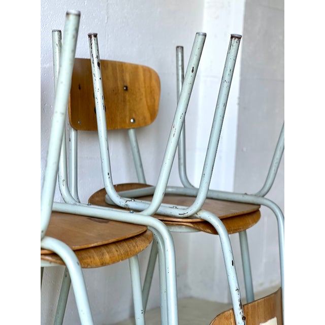 Vintage School Chairs, 1970s, Set of 6 For Sale - Image 17 of 18