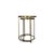 Crate & Barrel Modern Brass and Pen Shell Nesting Accent Tables by Crate and Barrel For Sale - Image 4 of 12