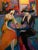 Ladies in a French Cafe, Original Oil Painting For Sale