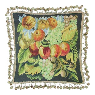 Aubusson Square Fruits Throw Pillow For Sale