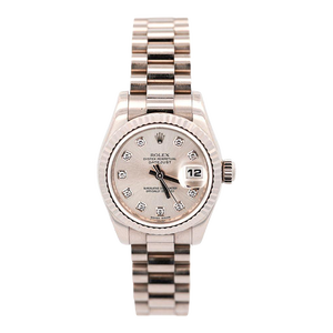 Rolex DateJust President 18k White Gold Factory Diamond Dial Bracelet