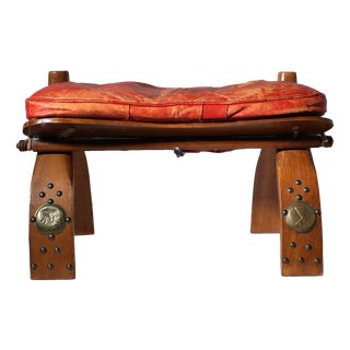 Egyptian Camel Saddle Ottoman, 1950 For Sale