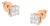 10K Rose Gold Diamond Square Stud Earring (1/2 cttw, I-J Color, I1-I2 Clarity) For Sale