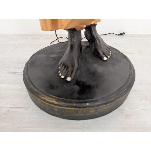 Egyptian Floor Lamp in Resin, 1980s For Sale - Image 8 of 18