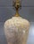 An elegant vintage table lamp by Maitland Smith featuring a hand applied crushed eggshell veneer with a warm ivory finish...