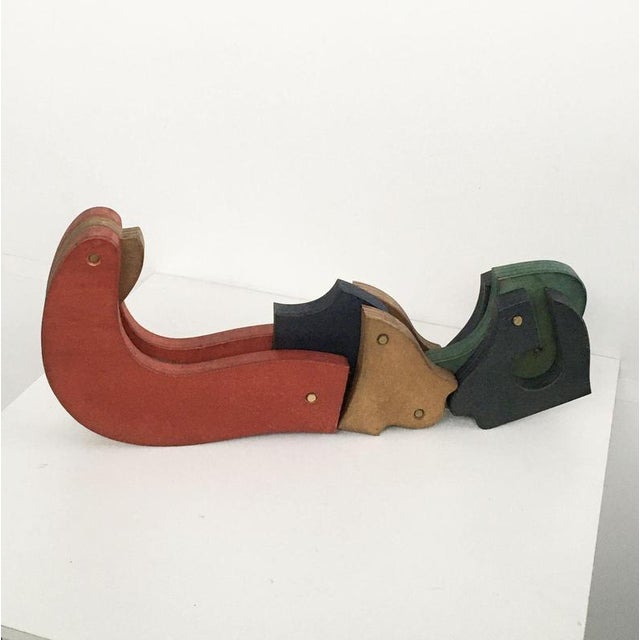 Bruno Chersicla, Kinetic Sculpture, 1980, Wood For Sale - Image 3 of 15